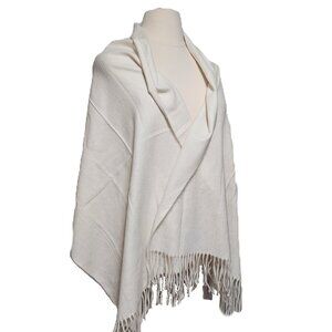 Liz Claiborne Fringed Scarf in Crema Heather NWT